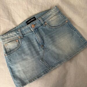 Casual Blue Denim Mini Skirt